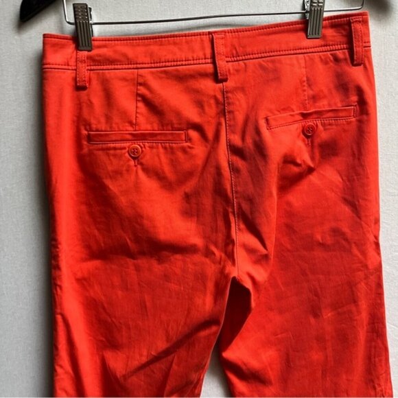 Cambio orange cotton cuffed trouser pants Sz 6 - Picture 3 of 11